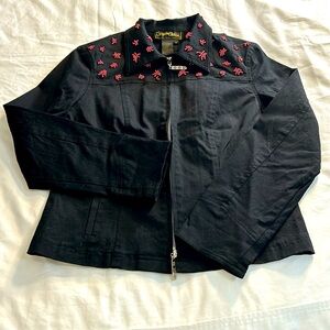 Christine Phillipe Women’s embroidered Denim jacket